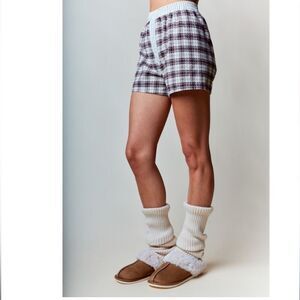 New Rareraw "The Coco" BROWN & CREAM
Plaid Printed Boyfriend Boxer Style Short